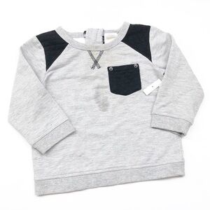 Kardashian Kids gray/black quilted baby sweater